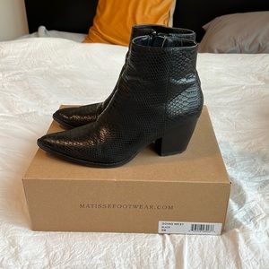 Black Snake Skin Boots